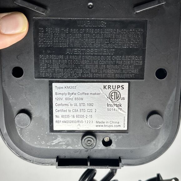 Krups KM 202 Simply Brew 5 Cup Coffee Maker - Picture 6 of 6